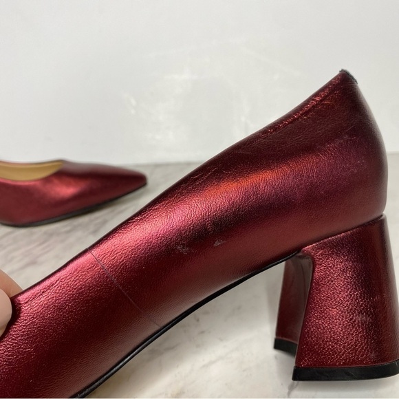 Marc Fisher Yulunda Red Leather Pointy Toe Pump 6.5 M - Picture 7 of 16